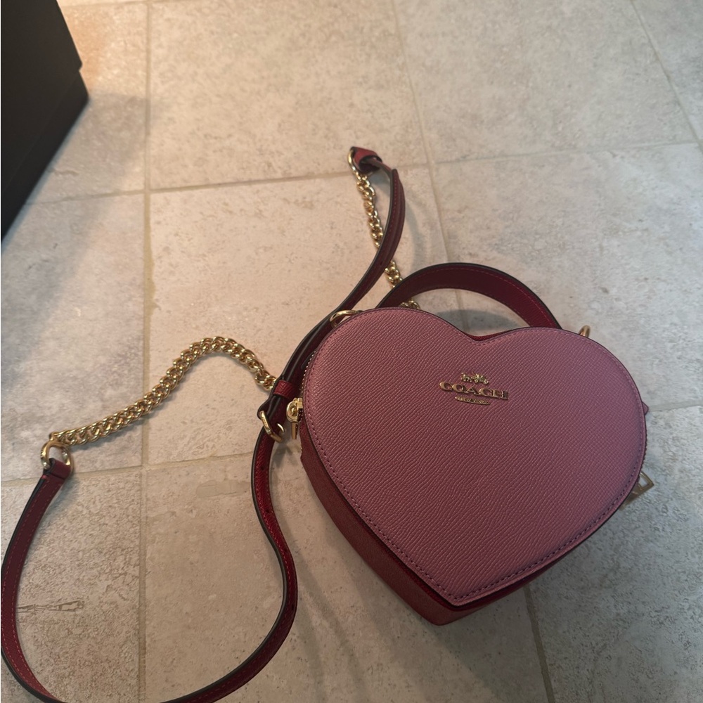 Coach Pink Heart-Shaped Crossbody Bag NWT - Picture 7 of 7